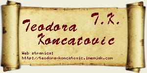 Teodora Končatović vizit kartica